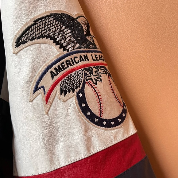 Vintage M Jeff Hamilton Cleveland Indians leather sleeve Jacket Great condition - Picture 10 of 11